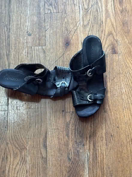 Photo of free Size 81/2 Aerosoles Black Sandals (Clason Point Bronx NY) #1