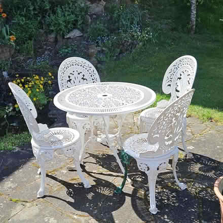 Photo of free Four seat white patio set (Elmstead BR7) #1