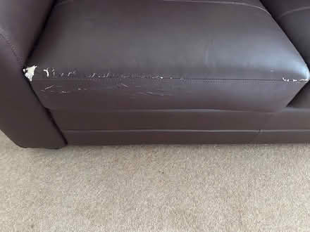 Photo of free Faux Leather Sofa Bed and New Topper for the mattress. (Bare LA4) #2
