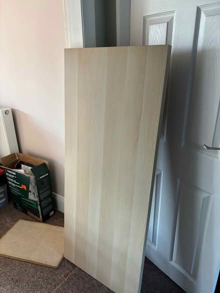 Photo of free IKEA Lagkapten table in white stained oak effect finish (Shelf HX3) #2