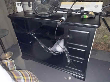 Photo of free Wooden desk (new) & low side table (1075 Valencia Avenue) #3