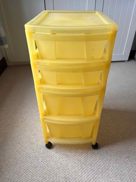 Photo of free Yellow plastic toy/craft storage drawers (Winmarleigh PR3) #1