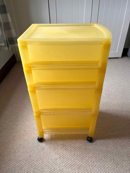 Photo of free Yellow plastic toy/craft storage drawers (Winmarleigh PR3) #2