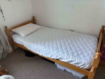 Photo of free Two single beds with mattresses (Penrhos Garnedd LL57) #2