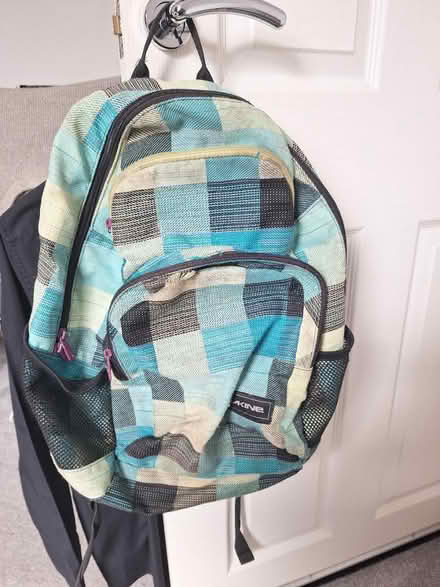 Photo of free Dakine blue/green checked backpack (Walkley S6) #1