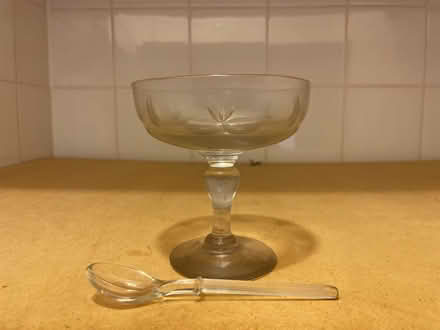 Photo of free Glass bowl and glass spoon (BR3) #1