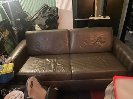 Photo of free Next sofa - leather used (Stretford M32) #1