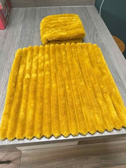 Photo of free 2 Yellow/Orange square pillow cases. Good condition. (Southsea PO4) #1