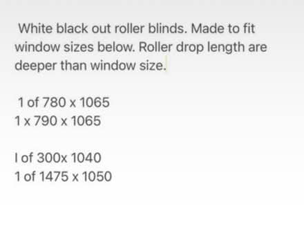 Photo of free Blackout roller blinds x3 (PE28) #1