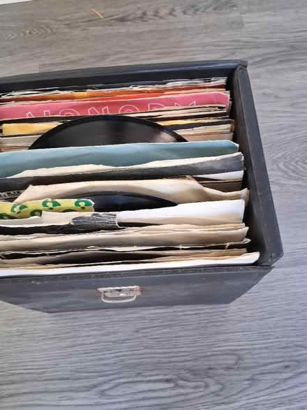 Photo of free Box of vintage singles/45s + case (Sprowston NR7) #1
