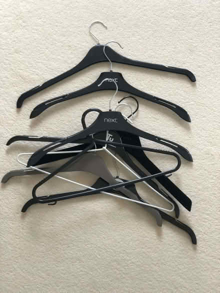 Photo of free 10 plastic clothes hangers (Wood Farm OX3) #1