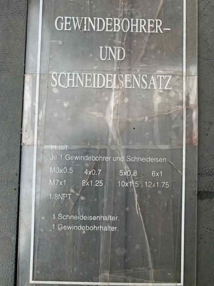 Photo of free Tap & Die Set. Metric (South Harrow HA2) #4