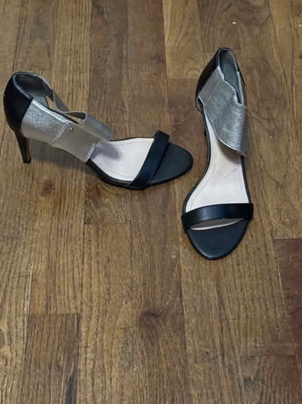 Photo of free Size 8 Silver & Black Heels (Clason Point Bronx NY) #1