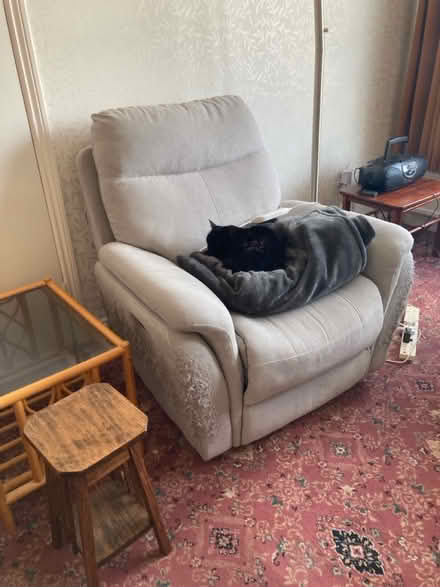 Photo of free 2 Armchairs with built in footrests (Epping CM16) #2
