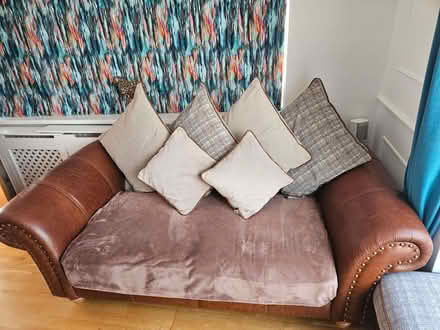 Photo of free 3 Seater Leather/Fabic combo Sofa from SCS . (North Ascot SL5) #1