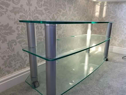 Photo of free Glass tv stand (Stoke Heath B61) #1