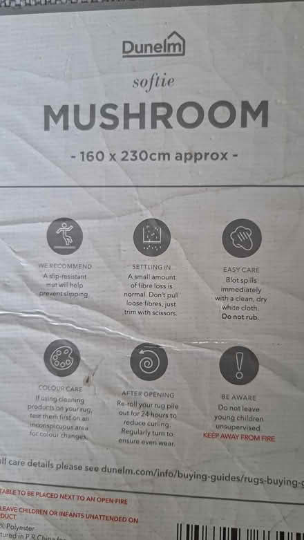 Photo of free Rug-Dunhelm-Mushroon Grey (Hornsey N8 London) #1