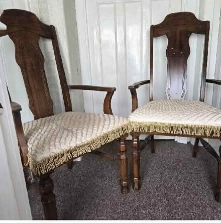 Photo of free Pair carver chairs (Barnard's Green WR14) #1