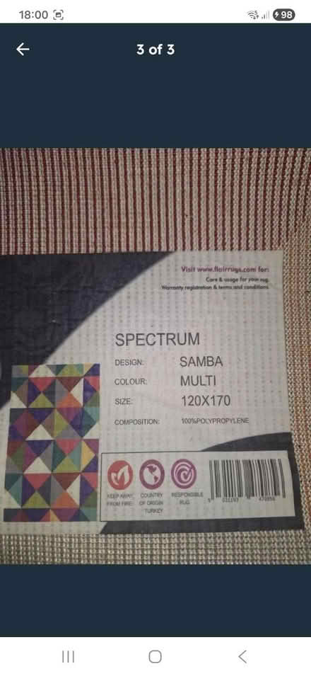 Photo of free Rug 120cm x 170cm (Whitehill, GU35) #3