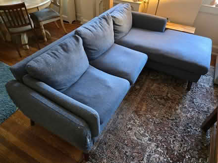 Photo of free IKEA Blue Sectional Sofa 3-Seater (21211) #1