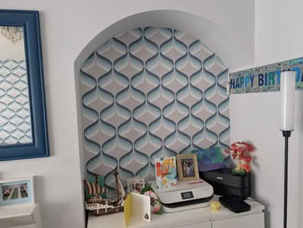 Photo of free Geometric wallpaper X2 rolls (Mitcham CR4) #2