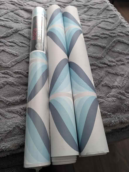 Photo of free Geometric wallpaper X2 rolls (Mitcham CR4) #1