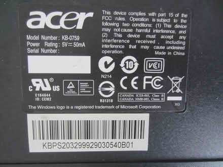 Photo of free Acer Computer keyboard (Golders Green London NW11) #4