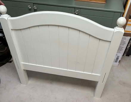Photo of free White Company wooden children's single bed and mattress (Nash Mills WD4) #4