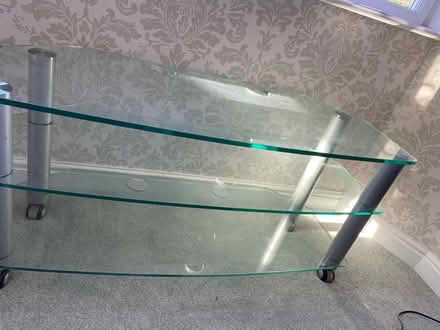 Photo of free Glass tv stand (Stoke Heath B61) #3