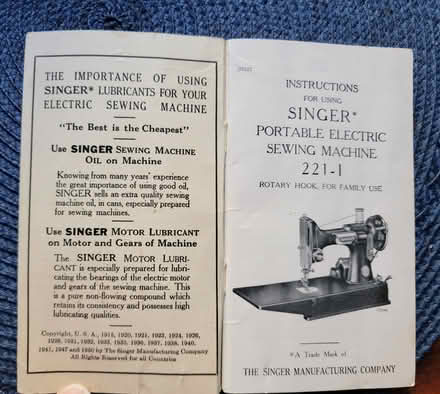 Photo of free Vintage sewing machine manual (North Oakland) #2