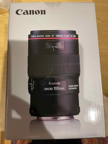 Photo of free Canon EF 100mm f2.8 IS USM lens with lens case and hood (Marlow SL7) #1