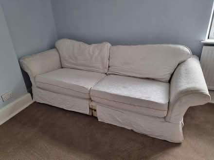 Photo of free Large White Sofa (Twerton) #1