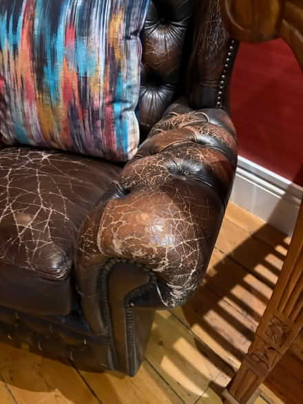 Photo of free Brown leather armchair (Crouch End N8) #3