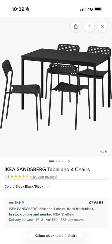Photo of free Table 4 chairs (Nether Edge S7) #1