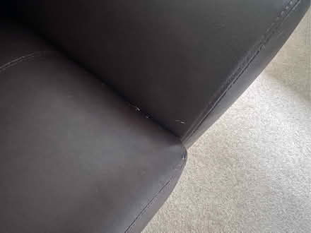 Photo of free Faux Leather Sofa Bed and New Topper for the mattress. (Bare LA4) #4