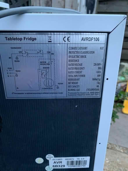 Photo of free Tabletop fridge (Ringwood BH24) #1