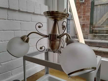 Photo of free Glass and chrome ceiling light (Belper) #2