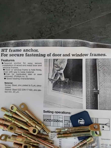 Photo of free Metal frame anchors (California DE22) #1