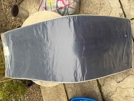 Photo of free 3 seater bench seat, navy (Old Basing RG24) #1