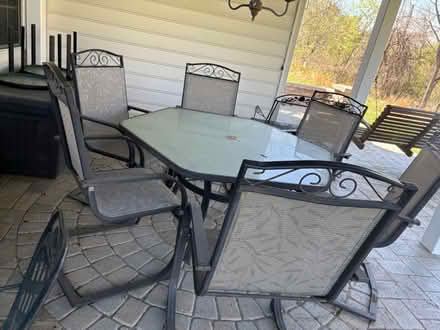 Photo of free Outdoor patio table with 6 chairs (Ellicott City by routes103+104) #2