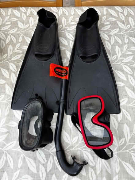 Photo of free Swim flippers, snorkel and goggles (Hurdsfield SK10) #1