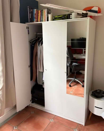 Photo of free White wardrobe with mirror (Shepherds Bush W6) #1