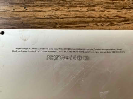 Photo of free 2012 MacBook Air for parts (Crestwood, NW DC) #2