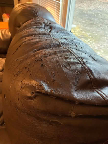 Photo of free Faux leather loveseat & chair (Off of Park Rd., Windham) #4