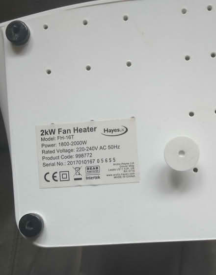 Photo of free Fan heater (Hounslow TW4 6Ba) #2