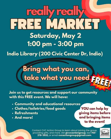 Photo of free 5/2 Really, Really Free Market (Downtown Indio) #1