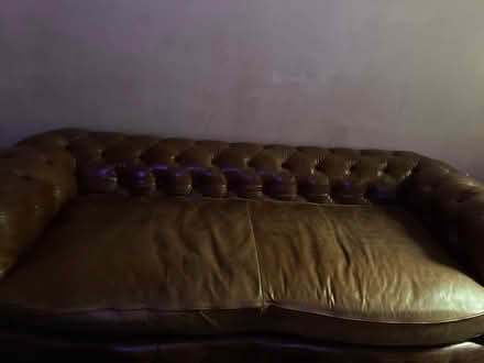 Photo of free Leather settee (Withington) #1