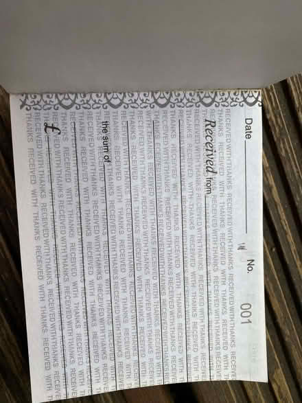 Photo of free Receipt book - unused (Cogges OX28) #2