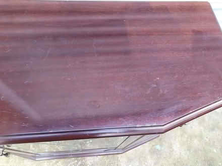 Photo of free Mahogany tv unit with storage on wheels (Howdon NE28) #3