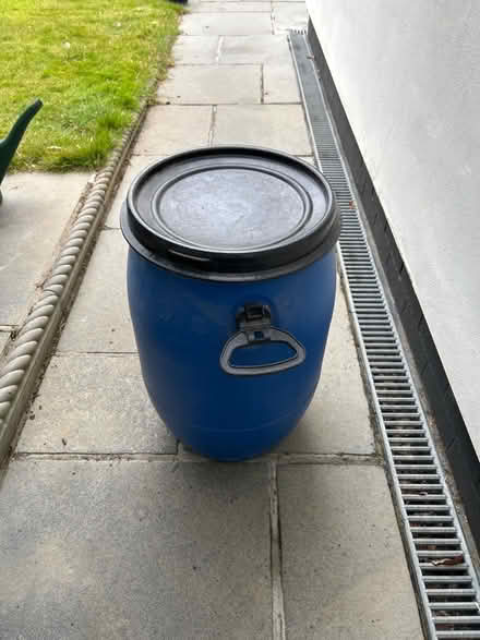 Photo of free 60l plastic barrel used to contain bird food (Haldens AL6) #1